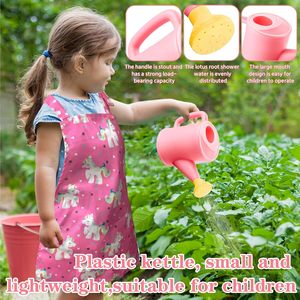 Pink Kids <strong>Gardening</strong> Tools Set Toy Kit with Rake, Shovel, Trowel, Watering Can, <strong>Gloves</strong>, Handbag, Flower Pot &amp; DIY Bookmarks - Product Image 4