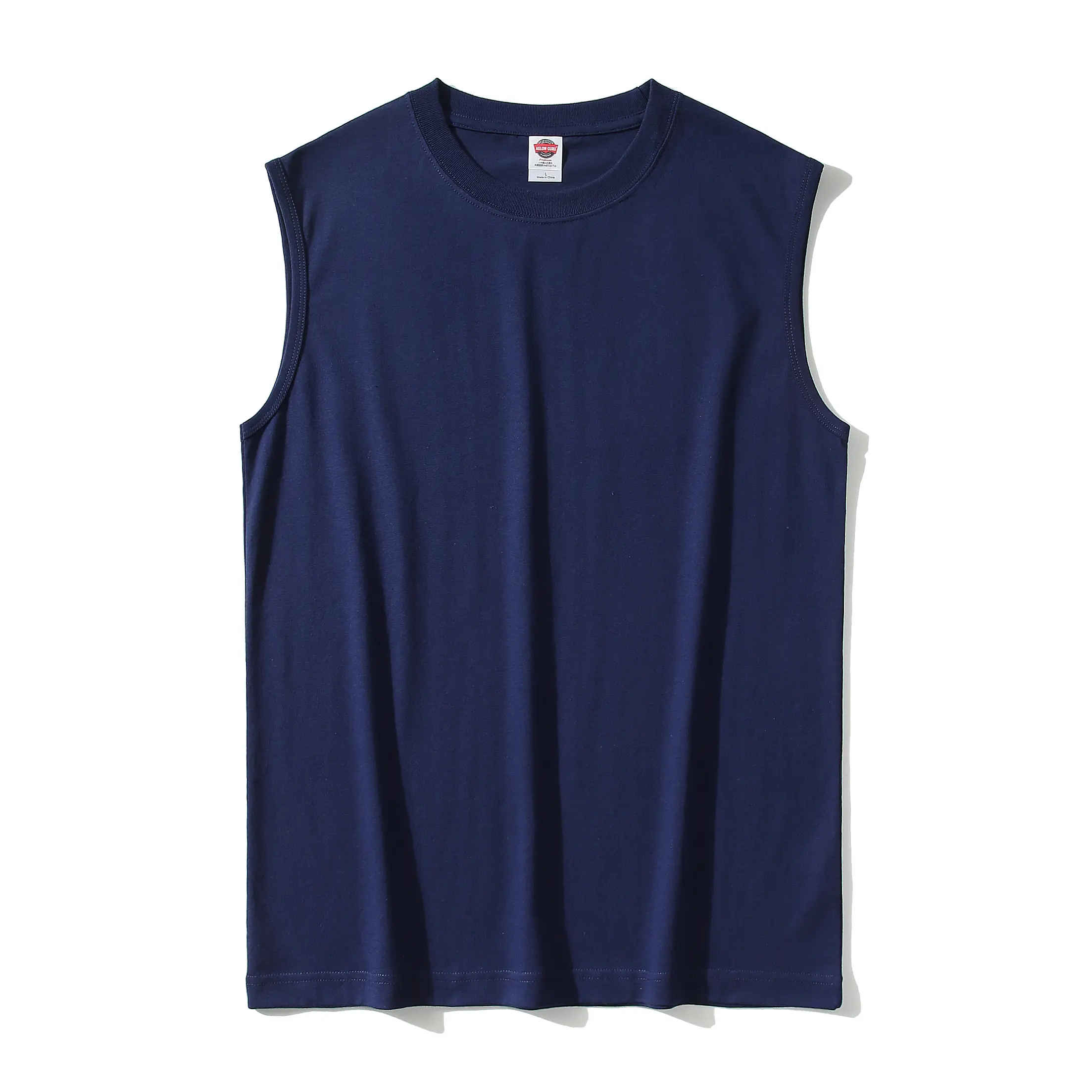 Custom Cotton Boy's Singlet Sleeveless T Shirts Travel Vest Workout Mens Tank Top Men