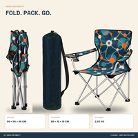 Chaises de camping pliantes en gros avec accoudoir unique, porte-gobelet et logo et motif personnalisés pour événements communautaires