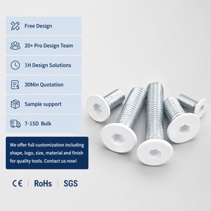 Tornillos de Cabeza Plana y Cabeza Hexagonal de Acero Inoxidable 304 Pintados de Blanco, Tornillos de Cabeza Cónica M5-M20, Métricos/En Pulgadas - Product Image 1