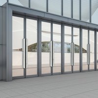 Portes d'entrée commerciales personnalisées d'occasion Porte extérieure équilibrée avant en métal Porte vitrée en aluminium