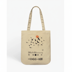 Eco-Friendly Cotton Tote Shopping Bag with Customized Printed Design and Self-Handle - Product Image 1