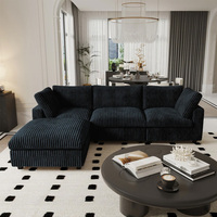 Canapé modulaire en forme de U de haute qualité, style italien, avec housses de coussin lavables, en velours côtelé doux, pour salon, pour la maison