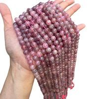 Perles de quartz rose de Madagascar en vrac perles de cristal rose violet perles de pierre en vrac pour la fabrication de bijoux semi-pierre