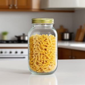 Rõ ràng Glass <span class=keywords><strong>container</strong></span> lưu trữ cho thực phẩm 150ml 250ml 380ml 500ml 750ml lọ & 1 lít cho mứt Dưa Chua Cookies mật ong đóng hộp - Product Image 3