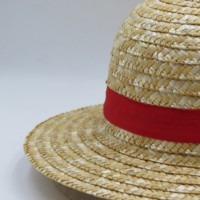 Protector solar rendimiento sombrero tejido a mano Cosplay Anime una pieza vestido sombrero de paja