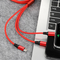 Câble de données en cuivre pur tressé en nylon 3A Mini USB vers Micro 3.8 V8 montre intelligente et câble de charge d'appareil photo intelligent pour une utilisation sur ordinateur