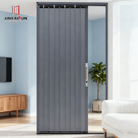 Puertas Corredizas Plegables Modernas de Aleación de Aluminio para Baño, con Malla de Acero Inoxidable