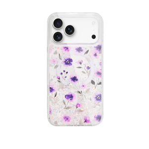 Funda para Teléfono 17Pro Max con Flores Secas, Brillantina, TPU+PC, Cubierta Suave, Porta Tarjetas, Protección 360°, Diseño Floral, Regalo para Mujer - Product Image 3