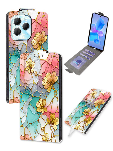 Custom Painting Classic Leather Flip Wallet Phone Case with Card Slots Shockproof Back Cover for Infinix Note 10 Pro Hot 30