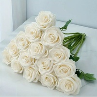 Bouquet artificiel de roses bleues effet glace pilée style Instagram, haute valeur esthétique pour décoration de mariage et de maison
