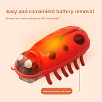 Insecte lumineux LED pour jeu intérieur, vibration interactive, nano-insecte électrique, jouet d'évasion pour chat, obstacle, jouet à retourner pour chat