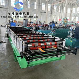 Machine de formage à rouleaux entièrement automatique pour la production de tuiles en acier respectueuses de l'environnement, avec commande PLC, engrenages et moteur à roulement - Product Image 3