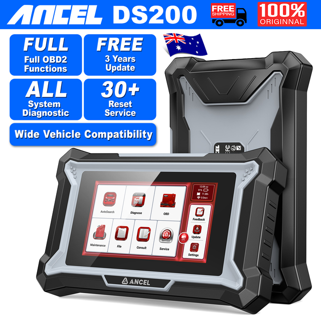 ANCEL DS200 OBD2 Scanner 15 Maintenance Reset Functions 4 System Diagnosis Upgradeable to Full System