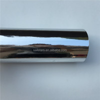Film d'emballage flexible en vinyle miroir chromé argenté pour autocollant de voiture bulle sans air 1.52*18m