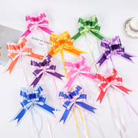 30 #   Ruban à nœud floral irisé pour emballage cadeau, boîte, fleur, décoration, vente en gros, nylon, satin, organza