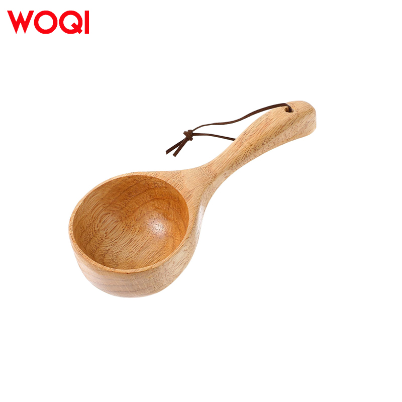 Деревянный кухонный ковш WOQI, столовая ложка для ванны, соляные канистры и муки для приготовления пищи и столовой посуды