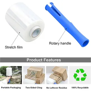 High Quality Mini Stretch Film 80GA With Handle Stretch Film Moving Portable Mini Stretch Film