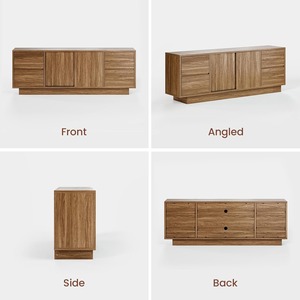 Walnut tủ rộng <span class=keywords><strong>TV</strong></span> đứng cho 75 inch <span class=keywords><strong>TV</strong></span> bằng gỗ trung tâm giải trí với cửa trượt ngăn kéo và có thể điều chỉnh kệ - Product Image 4