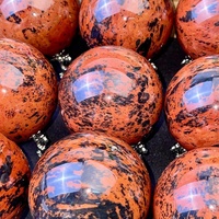 Vente en gros de cristaux naturels artisanaux, boule de cristal de haute qualité, sphère d'obsidienne rouge pour la décoration et les cadeaux