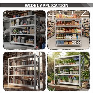 Display Steel Shelving 5 Layer Adjustable Medium Duty Stacking Warehouse <b>Racks</b> & <b>Shelves</b> for Garage Storage - Product Image 4