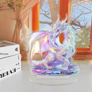 Serie Animali: Decorazione da Tavolo in Acrilico 2D a Forma di <span class=keywords><strong>Pavone</strong></span> Bianco e Blu che Stende le Piume, 10cm, per Soggiorno - Product Image 6
