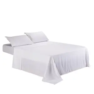 Luxury 4 pieces 100% Polyester Embroidered Sheet Bedding Set Hotel Bed Sheets