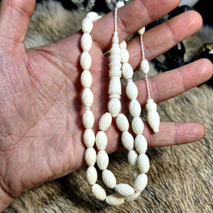 Tasbih Decorativo de Hueso, Hecho a Mano, Cuentas de Oración Religiosas, Regalo - Product Image 1