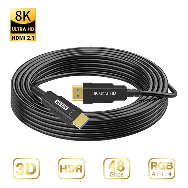 High Speed 4K 120Hz 8K 60Hz for 2.1 Coaxial Twisted Pair PVC Jacket Customizable Length Cable