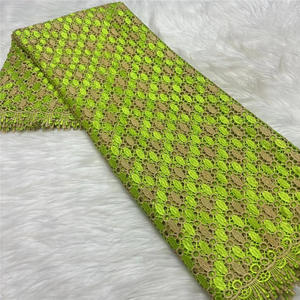 Tissus en dentelle à sequins de haute qualité nigérians, dentelle douce pour robes de mariée et de soirée - Product Image 1