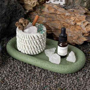 Vente en gros de pots à bougies en ciment à texture de <span class=keywords><strong>pneu</strong></span> 3D, multicolores, avec mèche en bois, porte-bougies parfumés en béton - Product Image 1