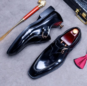 Chaussures en cuir pour hommes SOLID STONE, chaussures habillées, chaussures de travail, à lacets, antistatiques, antidérapantes, respirantes, en cuir de vachette, tendance - Product Image 3