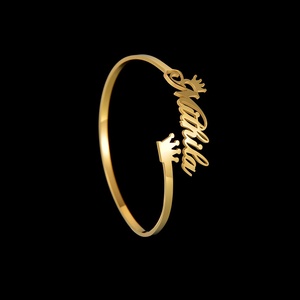 Juego de Anillo y Pulsera de Acero Inoxidable Personalizado con Nombre, Joyería Hipoalergénica para Cumpleaños, Producto Superventas en Dropshipping - Product Image 2