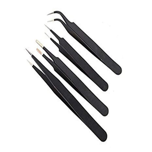 Pinzas para pestañas en oferta, pinzas japonesas para pestañas con revestimiento dorado, punta plateada, todos los colores, pinzas para extensión de pestañas - Product Image 4