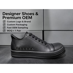 Zapatillas Rick de Cuero Genuino de Primera Calidad, Elegantes, con Suela Gruesa, de Lujo, Estilo Casual Owens, para Correr al Aire Libre, Impermeables - Product Image 1
