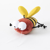 Jouet interactif pour chat rechargeable, jouet en peluche en forme de cigale activé par le toucher avec antenne lumineuse et son, jouet à mâcher