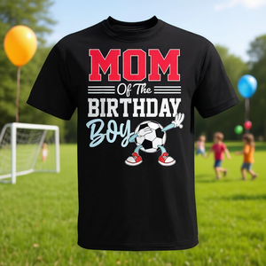 Customizable Mom of Birthday Boy Soccer Party <b>T</b>-<b>Shirt</b> Mommy's <b>Fun</b> Day Out for Promotional Events - Product Image 2