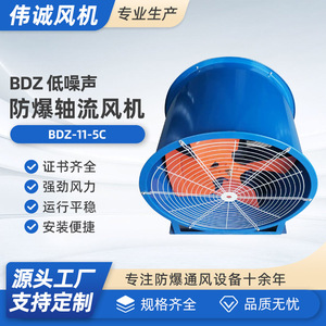 Ventilador Axial a Prueba de Explosiones BDZ-11 de 50 Hz, Fabricante, Bajo Nivel de Ruido, Ventilación Industrial y Recambio de Aire - Product Image 2