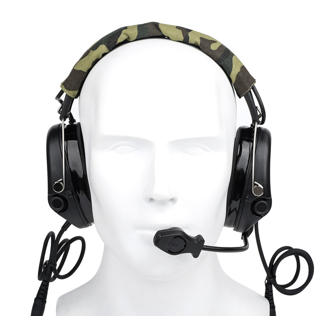 TAC-SKY WYS0066 Tactical Sports Headphone Dual Way Communication Active Noise Reduction Silicone Earmuff Outdoor Use 2 AAA