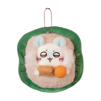 Nouvelle collection Chiikawa Tea & Snack : porte-clés en peluche brodé Usagi, Hachiware et Chiikawa pour sac à dos