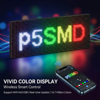 Letrero LED Inteligente con Bluetooth, Pantalla Desplazable RGB Programable con Aplicación Móvil y Soporte USB para Escritorio, Transmisión en Vivo y Mensajes Personalizados