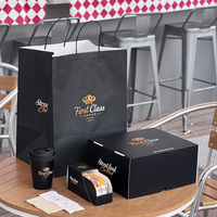 Boîte d'emballage alimentaire personnalisée en carton blanc biodégradable, écologique, jetable, avec revêtement UV, pour tacos, hamburgers et autres plats à emporter, vente en gros