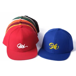 New Design Custom Outdoor 6 Panel Flat Brim Sports Caps Embroidery Fitted Snapback Hats With Logo