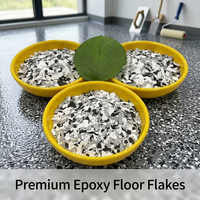Flocons de vinyle antidérapants résistants aux UV pour sols en époxy extérieurs et intérieurs, copeaux de roche décoratifs composites