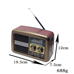 วิทยุพกพา AM FM SW ลายไม้ย้อนยุค พร้อมลำโพงในตัว รับสัญญาณหลายย่านความถี่ สำหรับใช้ในบ้านและนอกบ้าน - Product Image 2