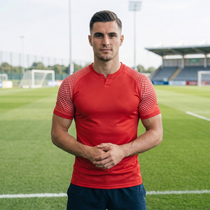 <span class=keywords><strong>Maillot</strong></span> de football style équipe nationale 26-27 Rouge <span class=keywords><strong>Blanc</strong></span> Noir Respirant Uniforme d'entraînement vierge Séchage rapide - Product Image 2