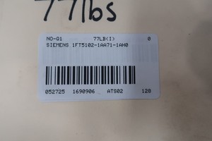 มอเตอร์ 1FT5102-1AA71-1AH0, มอเตอร์ขับเคลื่อนอุตสาหกรรมแรงบิดสูง 1200 รอบต่อนาที 33 นิวตันเมตร - Product Image 6