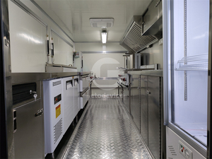 Remorque alimentaire noire de 16 pieds de long avec climatiseur sur le toit <span class=keywords><strong>Camion</strong></span> de nourriture commercial mobile à vendre - Product Image 3