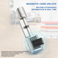 Cerradura Inteligente para Puerta con Perfil Europeo YiTechE, Cilindro Digital Redondo de Aleación de Zinc Tuya TTLock con Llave y Tarjeta