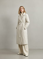Veste longue imperméable et coupe-vent grande taille QLYP, nouvelle collection mode hiver, design classique avec fermeture éclair et ceinture à revers